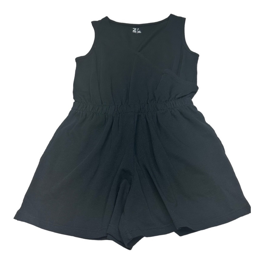Zella Black Cross Over Sleeveless Romper Size S